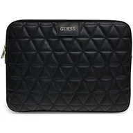 Części i akcesoria do laptopów - GUESS Guess Quilted pokrowiec etui na notebooka 13" (czarny) GUCS13QLBK - miniaturka - grafika 1