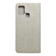 Etui i futerały do telefonów - Forcell Kabura LUNA Book Gold do SAMSUNG Galaxy A21s srebrny - miniaturka - grafika 1
