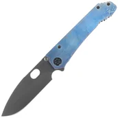 Noże - Nóż składany Medford 187 DP Brushed/Flamed ''Galaxy'' Titanium, Black HW, Brsh/''Galaxy'' Clip, DLC D2 by Greg Medford (MK002DPD-03PV-TPCF-Q4) - miniaturka - grafika 1
