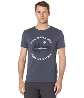 Koszulki męskie - FJÄLLRÄVEN Fjällräven Męski T-shirt Forest Mirror M grantowy L 87045 - grafika 1