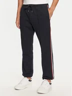 Spodnie sportowe męskie - Tommy Hilfiger Spodnie dresowe MW0MW35548 Granatowy Regular Fit - miniaturka - grafika 1