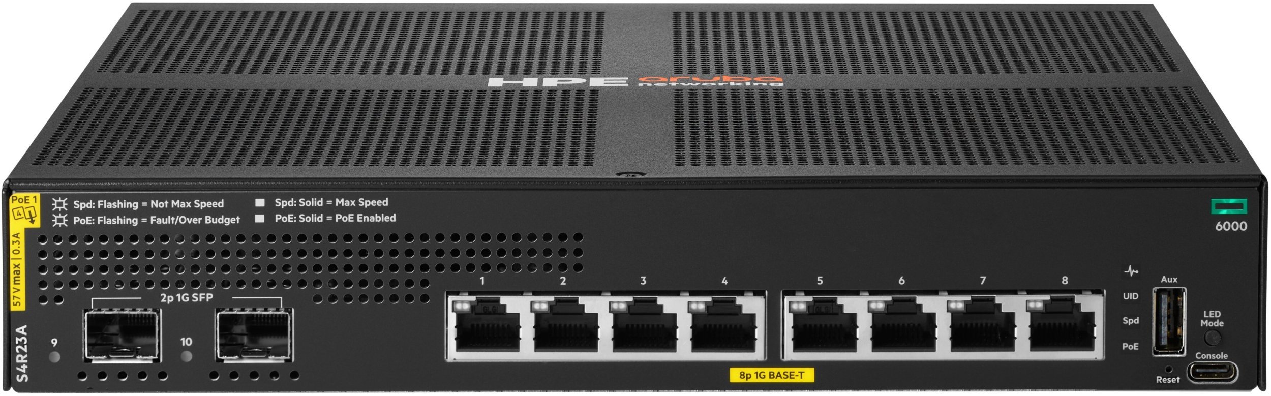 Switch HP Przełšcznik Aruba Networking 6000 8G Class4 PoE 2SFP 67W S4R23A
