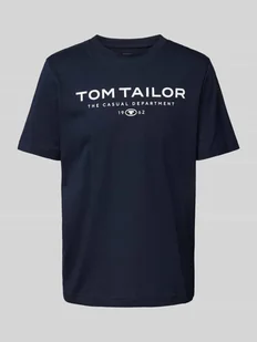 T-shirt o kroju regular fit z czystej bawełny z nadrukiem z logo - Koszulki męskie - miniaturka - grafika 1
