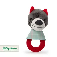 Gryzaki dla dzieci - LILLIPUTIENS Grzechotka z silikonowym gryzakiem Wilk Louis 0 m+ - miniaturka - grafika 1