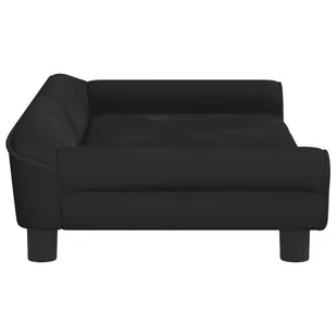 Legowisko dla psa, czarne, 100x50x21 cm, aksamitne Lumarko! - Legowiska dla psów - miniaturka - grafika 4