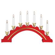 Oświetlenie świąteczne - Świecznik stołowy czerwony CELINE 700447 Markslojd - miniaturka - grafika 1