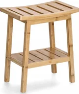 Półki łazienkowe - Zeller Stołek łazienkowy z półeczką, 40 x 25 x 46 cm - miniaturka - grafika 1