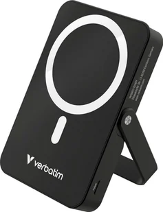 Verbatim Charge n Go 10000mAh z podstawką Magnetic Wireless 20 W Czarny - Powerbanki - miniaturka - grafika 1