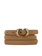 Paski - Gino Rossi Pasek Damski BLYL24005-1 Brązowy - miniaturka - grafika 1