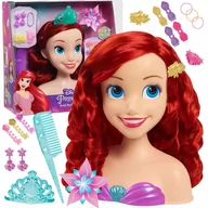 Lalki dla dziewczynek - Lalka Głowa do stylizacji czesania włosów Księżniczka Disney Mała Syrenka Ariel Arielka Fryzjer + akcesoria - miniaturka - grafika 1