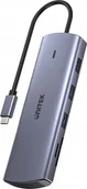 Huby USB - Unitek Hub 9w1 USB C Gigabit Ethernet HDMI VGA 3x USB A czytnik kart PD 100W - miniaturka - grafika 1