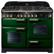 Kuchenki gazowo-elektryczne - Falcon Classic Deluxe 110 Butelkowa zieleń mosiądz - miniaturka - grafika 1