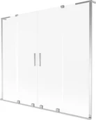 Parawany nawannowe - Mexen Velar L Duo parawan nawannowy 2-skrzydłowy rozsuwany 180 x 150 cm, szron, chrom - 896-180-003-32-01 - miniaturka - grafika 1