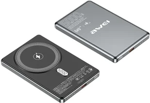 Powerbank Awei PA-30 5000mAh indukcyjny MagSafe szary - Powerbanki - miniaturka - grafika 1