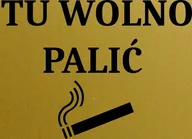 Tablice i flipcharty - Tabliczka aluminiowa na drzwi ścianę Tu Wolno Palić 15x10 Nierdzewna - miniaturka - grafika 1