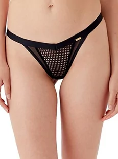 Gossard Pulse Mesh 19306-BLK damskie czarne stringi, Czarny, S - Majtki damskie - miniaturka - grafika 1