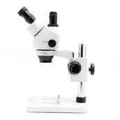 Mikroskopy i lupy - Mikroskop Stereoskopowy 10HT Soczewka Barlowa 0,5x Oświetlenie 56x LED Adapter 0,35x Lutownica - miniaturka - grafika 1