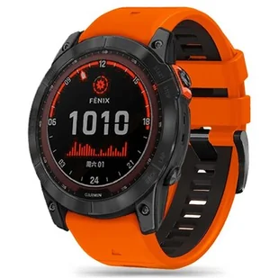 Pasek do GARMIN FENIX 5 / 6 / 6 PRO / 7 Tech-Protect IconBand pomarańczowo-czarne - Akcesoria do smartwatchy - miniaturka - grafika 1