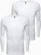 Koszulki męskie - Ombre Zestaw longsleeve męski z długim rękawem - mix 2-pak V3 Z41 r. XXL - miniaturka - grafika 1