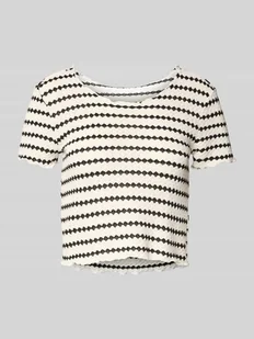 T-shirt o kroju slim fit ze wzorem na całej powierzchni model ‘LEVA’ - Koszulki i topy damskie - miniaturka - grafika 1