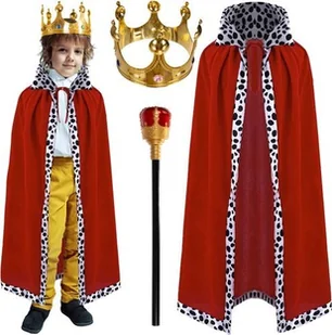 Kruzzel Strój króla zestaw 3szt. Kruzzel 20560 - Stroje karnawałowe - miniaturka - grafika 1