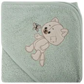 Okrycia kąpielowe dla dzieci - Ręcznik z kapturem Baby 100 x 100 cm Miętowy - miniaturka - grafika 1