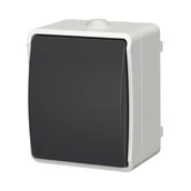 Wyłączniki światła i elektryczne - Łącznik uniwersalny Aqua Plus IP54 szary - miniaturka - grafika 1