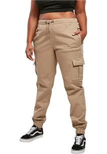 Urban Classics Damskie spodnie do joggingu Cargo z wysokim stanem, Miękki szarobrązowy, M - Spodnie damskie - miniaturka - grafika 1