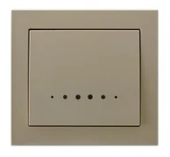 Wyłączniki światła i elektryczne - Ospel Włącznik pojedynczy z podświetleniem KIER kremowy - miniaturka - grafika 1