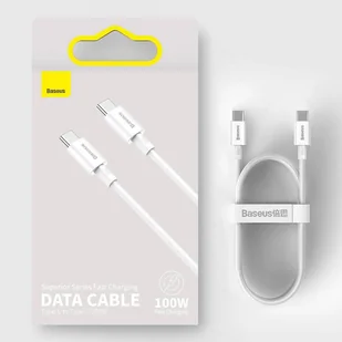 Baseus Superior kabel przewód USB Typ C - USB Typ C szybkie ładowanie Quick Charge / Power Delivery / FCP 100W 5A 20V 1m biały (CATYS-B02) - Kable USB - miniaturka - grafika 20