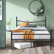 Łóżka - AliExpress Sypialnia łóżko podwójne łóżka z litego metalu rama z zagłówkiem i podnóżkiem pojemne miejsce dla - miniaturka - grafika 1