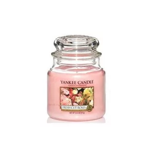 Świece - Yankee Candle Świeca zapachowa mały słój Fresh Cut Roses 104g (52497-uniw) - grafika 1