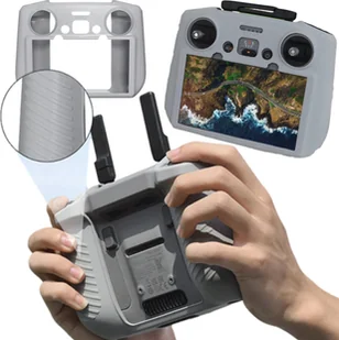 BRDRC ETUI OBUDOWA SILIKON DO KONTROLERA DJI RC 2 / DJI AIR 3 / DJI MINI 4 PRO - SZARA - Akcesoria do drona - miniaturka - grafika 1