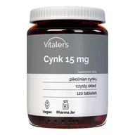 Witaminy i minerały - Vitaler's, Pikolinian Cynku 15 mg - 120 tab. - miniaturka - grafika 1