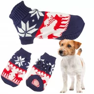 Ubranka dla psów - Sweterek norweski dla psa kota na zimę 35cm (14) - miniaturka - grafika 1