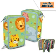 Piórniki - Jungle, piórnik trójkomorowy z wyposażeniem - miniaturka - grafika 1