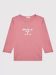 Bluzy dla chłopców - United Colors Of Benetton Bluzka 3I9WA100T Różowy Regular Fit - grafika 1