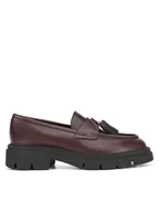 Półbuty damskie - Gino Rossi Loafersy GRACE-I24-26375NB Bordowy - miniaturka - grafika 1