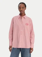 Koszule damskie - Tommy Hilfiger Koszula WW0WW48190 Czerwony Regular Fit - miniaturka - grafika 1