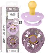 Smoczki uspokajające - Bibs Liberty Colour Smoczek Uspokajający Kauczuk 2-Pack Chamomile Lawn Violet Sky S - miniaturka - grafika 1