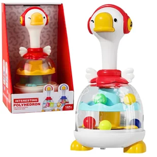 Bączek Z Kuleczkami Zjeżdżalnia Dla Kulek Gęś Czerwona LEAN Toys - Zabawki interaktywne dla dzieci - miniaturka - grafika 1