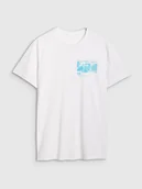 Koszulki męskie - 4F T-shirt męski bawełniany 4FRSS24TTSHM2106-10S Biały Roz. 3XL - miniaturka - grafika 1