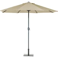Parasole ogrodowe - Beliani Parasol ogrodowy LED - szaro-beżowy RAPALLO beżowoszary - miniaturka - grafika 1