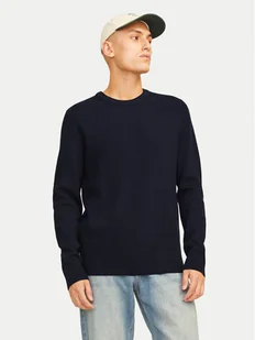 Jack&Jones Sweter Perfect 12257771 Granatowy Regular Fit - Swetry męskie - miniaturka - grafika 1