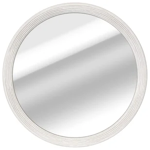 Lustro okrągłe Charm Used białe śr. 55 cm Inspire - Lustra - miniaturka - grafika 1