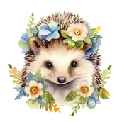 Pasmanteria - Naprasowanka Jeż śmieszny zabawny art 7 - miniaturka - grafika 1