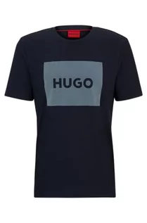Koszulki męskie - HUGO Koszulka męska Dulive_v, Dark Blue405, XXL - grafika 1