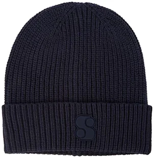 s.Oliver Czapka damska, ciemnoniebieska, jeden rozmiar - Czapki damskie - miniaturka - grafika 1