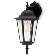 Lampy ogrodowe - Kinkiet Ogrodowy Elewacyjny Zewnętrzny E27 LATARNIA do DOŁU Czarna BELLIS LUMILED - miniaturka - grafika 1