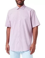 Koszule męskie - Seidensticker Męska koszula z krótkim rękawem, regularny krój, czerwona, 38, czerwony, 38 - miniaturka - grafika 1